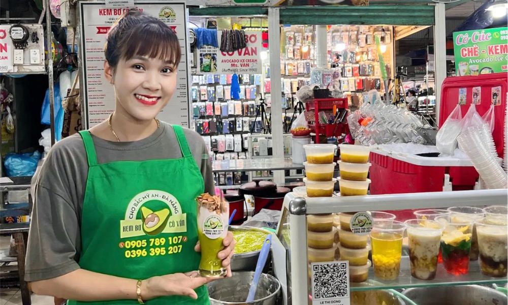 Kem bơ món ăn nổi tiếng tại chợ Bắc Mỹ An