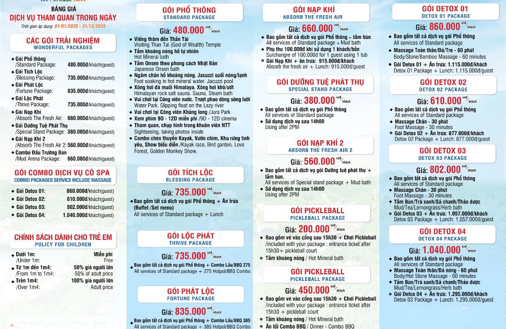 Cập nhật giá vé núi Thần Tài 2025 mới nhất