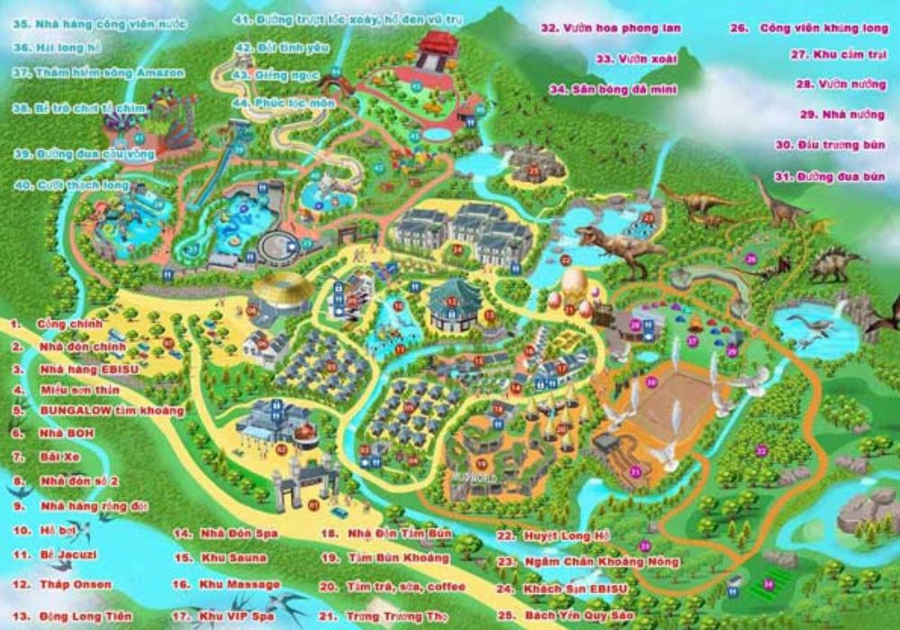 Bản đồ khu du lịch núi Thần Tài